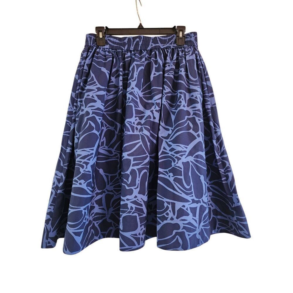 Banana Republic NWT  poplin midi skirt blue size Medium P - Picture 3 of 9
